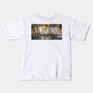 Willow reflections, Monets Garden, Giverny Kids T-Shirt